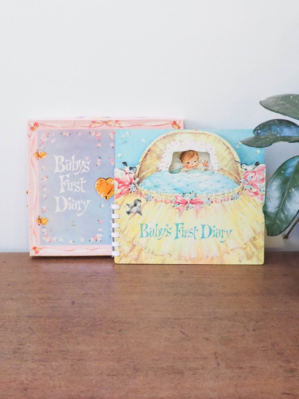 1960's Baby's First Diary - Babys Record Book - Vintage Spiral Bound Baby Album